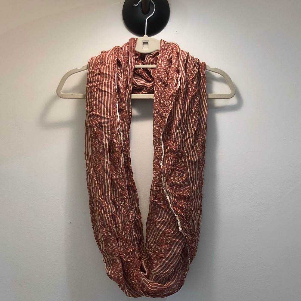 Pink and cream Infinity scarf